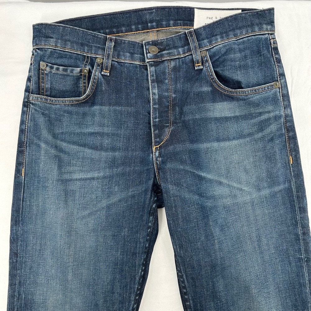 Rag & Bone Mens Fit 2 Slim‎ Leg Jeans 31 Blue Knightsbridge Designer
